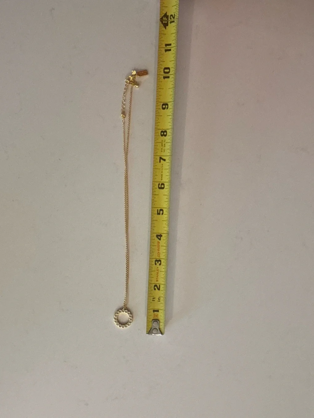 kate spade Gold Crystal Open Circle Pendant Necklace